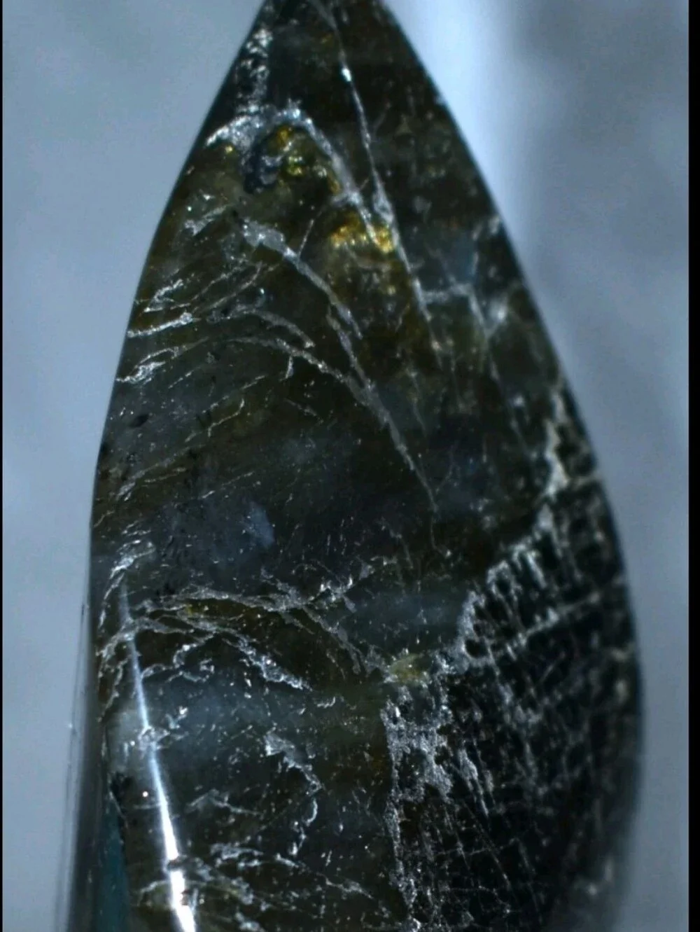 FLASHY Labradorite Freeform Stunning HG Blue Flash Crystal Home Decor Art NEW